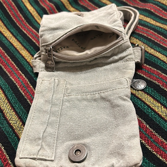 Sativa Cross Body Bag Y2K Too Cool For School Light Faded Seafoam Sage Green - Picture 2 of 7